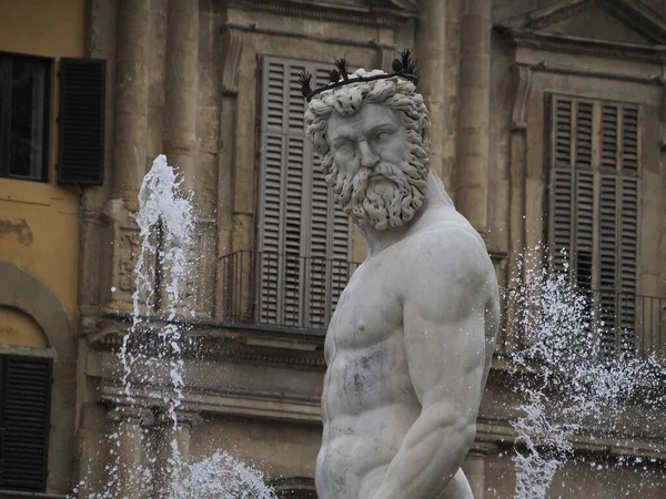 Firenze Neptune Statua Della Signoria Luogo Particolare — Foto Stock