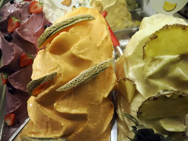 Melone Italienisches Eis Florenz Italien — Stockfoto