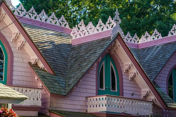 Eski Martha Vineyard Zencefilli Ekmek Evleri Tarihi Bölgesi — Stok fotoğraf