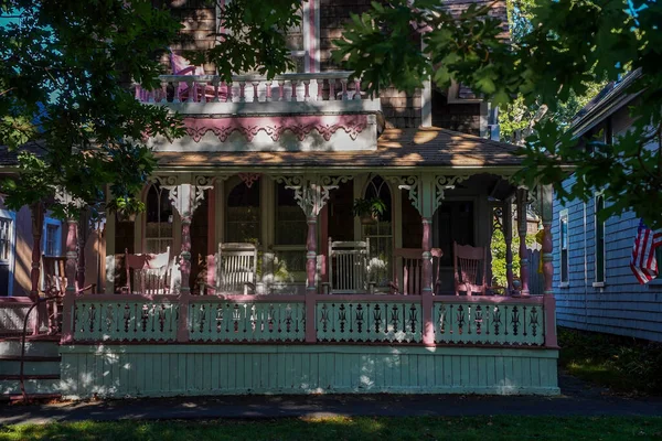 Eski Martha Vineyard Zencefilli Ekmek Evleri Tarihi Bölgesi — Stok fotoğraf