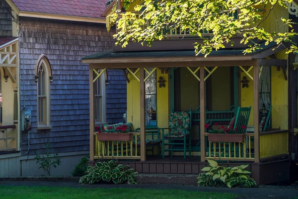 Old Martha Vineyard Gingerbread Houses Historical District — Stock Photo, Image