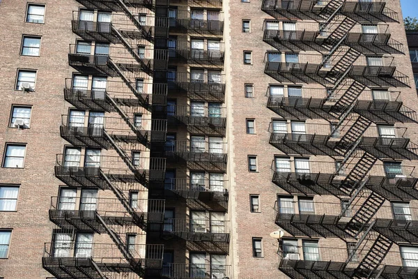 Nueva York Edificio Ciudad Escaleras Escape Incendios —  Fotos de Stock