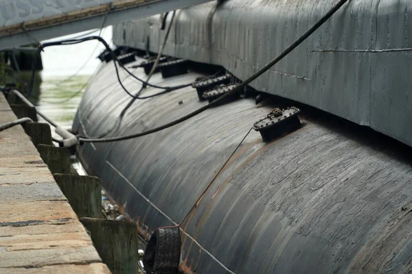 Antigo Submarino Navy Navio Detalhe Exterior — Fotografia de Stock