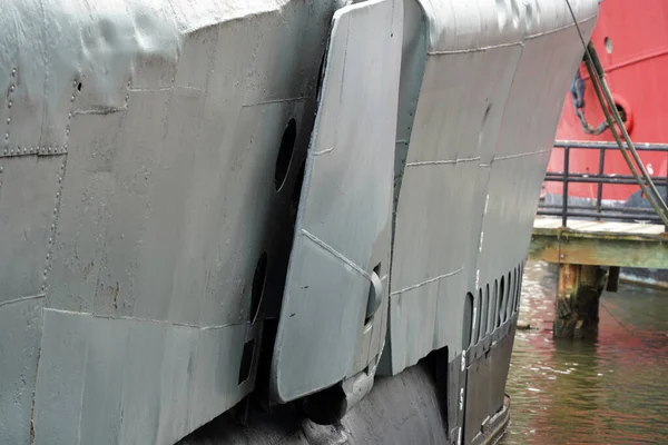 Viejo Barco Submarino Detalle Exterior — Foto de Stock