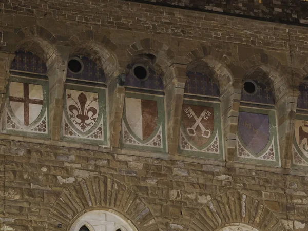Floransa Signoria Palazzo Vecchio Gece Görüşüne Yerleştirdi — Stok fotoğraf