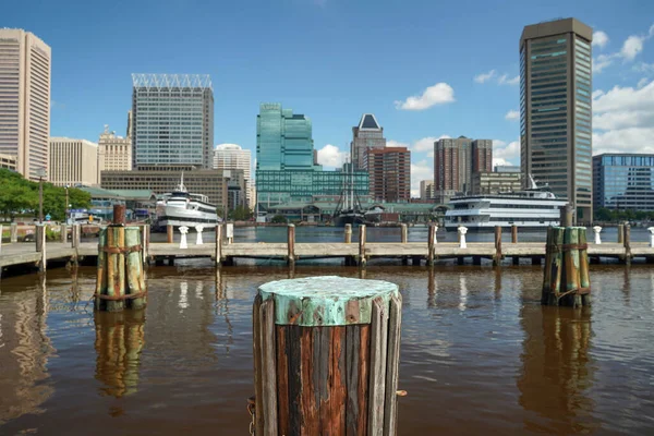 Baltimore Maryland Innenhafen Poller Detailansicht — Stockfoto
