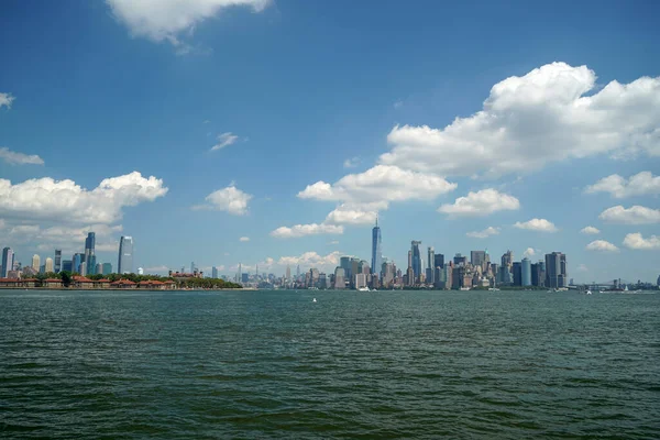 New York City Manhattan View Cityscape Hudson River Liberty Island — Stock Photo, Image