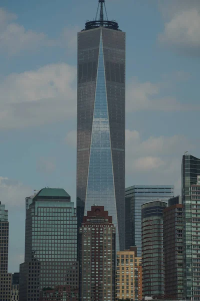 New York City Manhattan View Stadtbild Von Hudson River Liberty — Stockfoto