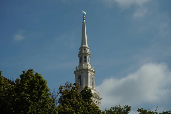 美国第一个洗礼教堂天国罗得岛首府历史建筑 — 图库照片
