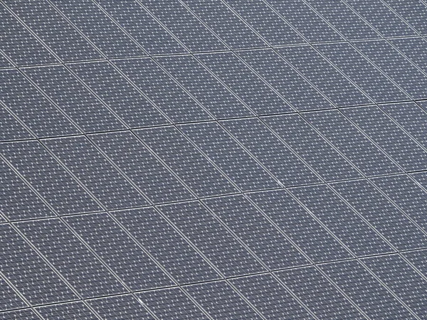 Mnoho Solárních Panelů Zavřít Detail — Stock fotografie