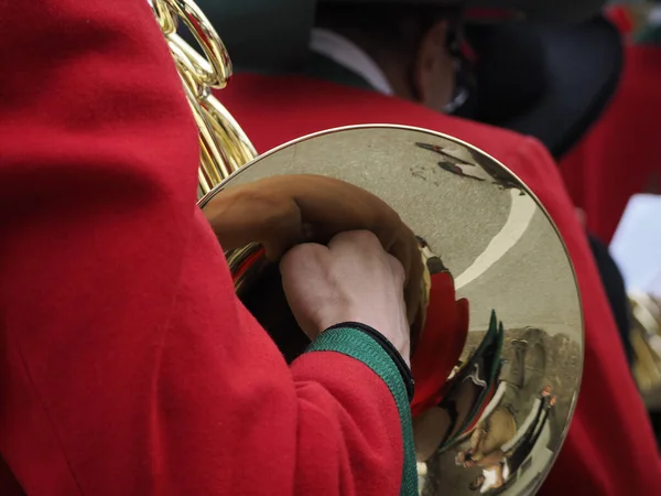 hands playing french horn detail