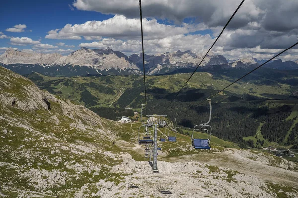 Stol Linbana Dolomiter Berg — Stockfoto