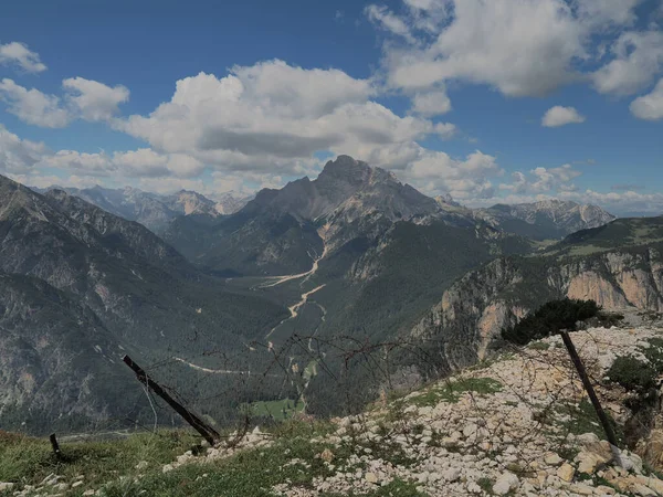 Monte Piana Dolomitas Montanhas Primeiro Mundo Caminhos Guerra Trincheiras — Fotografia de Stock