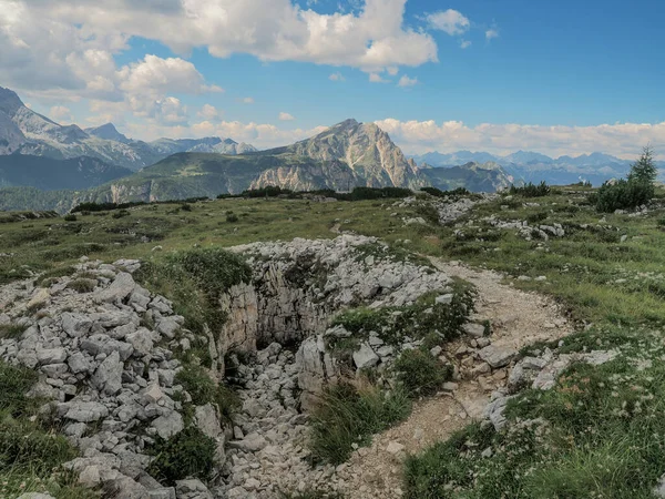 Berg Piana Dolomiten Berge Erster Weltkrieg Pfade Fuchslöcher — Stockfoto