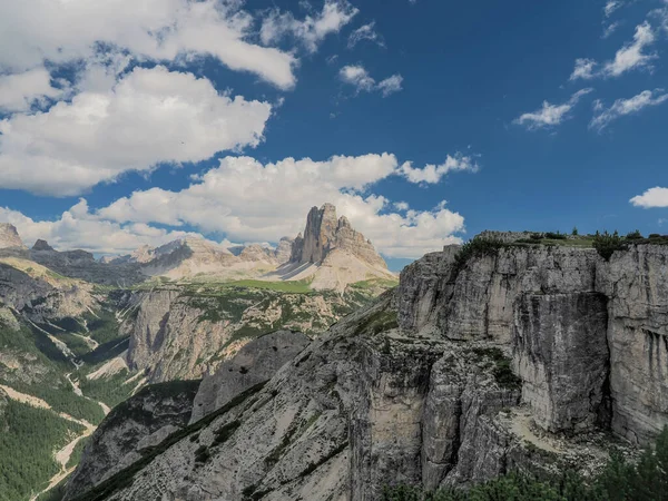 Monte Piana Dolomiti Montagne Prima Guerra Mondiale Sentieri Buche — Foto Stock