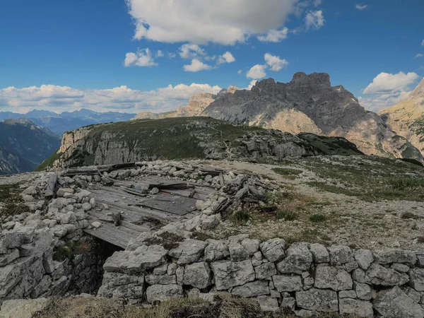 Βουνό Piana Dolomites Βουνά Πρώτο Παγκόσμιο Πόλεμο Μονοπάτια Αλεπούδες — Φωτογραφία Αρχείου