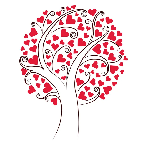 Tree of hearts — Stock Vector