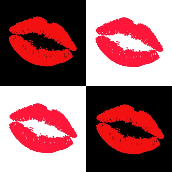 Lipstick kiss — Stock Vector