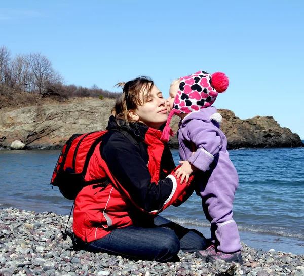 Glad familj — Stockfoto