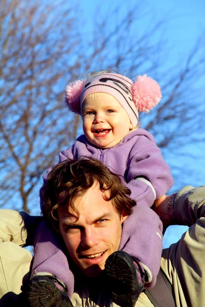 Father and toddler daughter — Stock Photo, Image