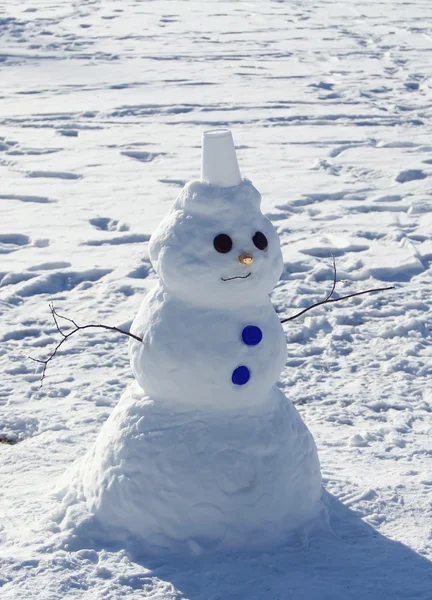 Snowman in the park — Stock Photo, Image