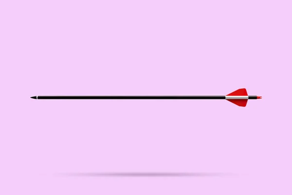 Łucznictwo Strzałek Izolowane Różowym Tle Ilustracja Renderowania — Zdjęcie stockowe