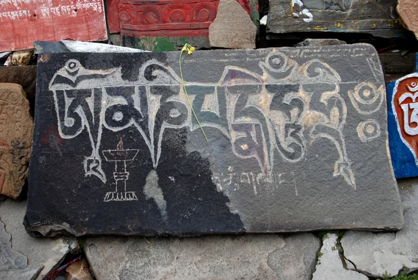 Tibet mani taş