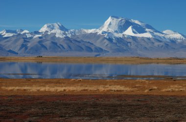 Manasarovar lake in Tibet clipart