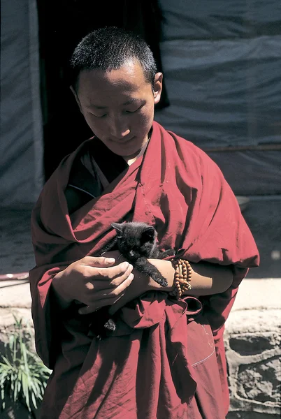 Tibetanska munkar — Stockfoto