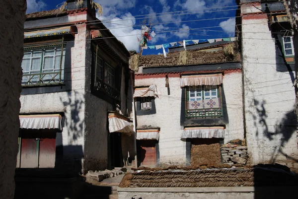 Na starym mieście w gyantse — Zdjęcie stockowe