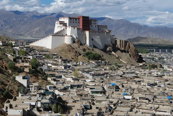 Miasto shigatse — Zdjęcie stockowe