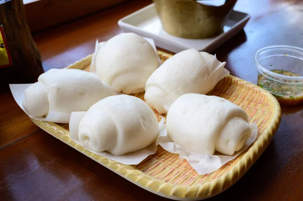 Mantou Chinese Steamed Buns Steamed Breads Stock Fotografie