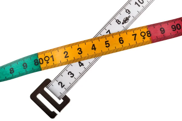 Wskaźnik masy ciała, taśma pomiarowa dla kobiet — Zdjęcie stockowe