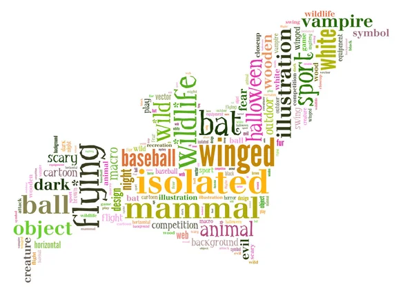 Colourful Bat Word Cloud — Stock Photo, Image