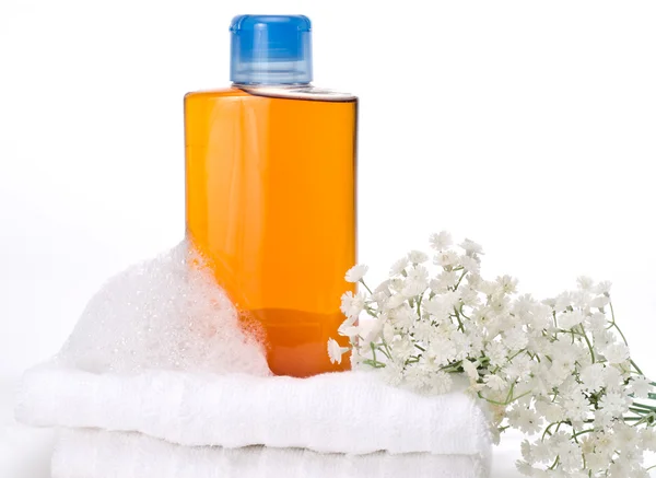 Toilettries on white background — Stock Photo, Image