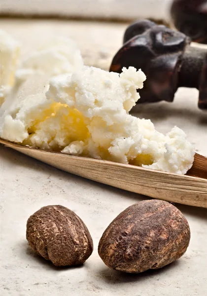 Shea Nuts and Butter — Stock Photo, Image