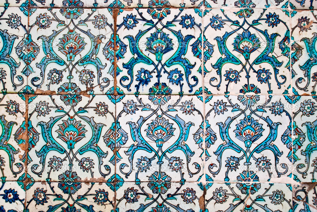 Decorated tiles, arabian style