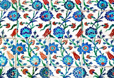 mavi ve beyaz eski fayans