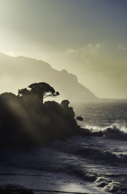 Görünüm ligurian kıyı şeridi, İtalya