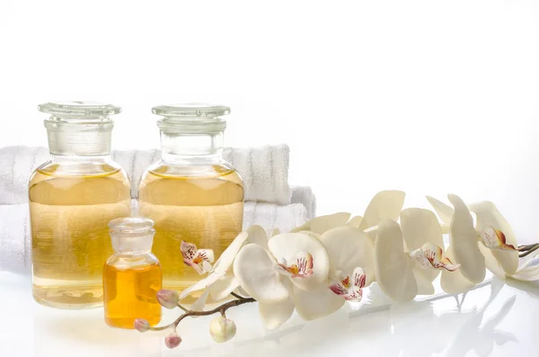 Bottles of liquid soaps — Stock Photo, Image