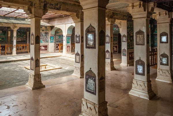 Inre av bundi palace, Indien — Stockfoto