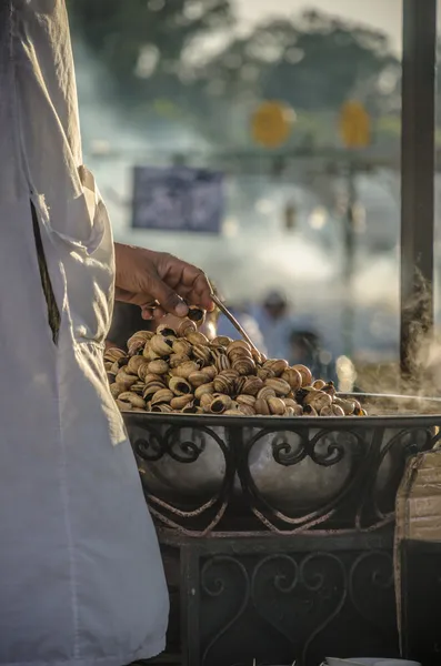 Banchi alimentari tradizionali a Marrakech, Marocco — Foto Stock