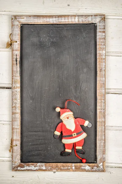 Quadro negro com santa claus — Fotografia de Stock