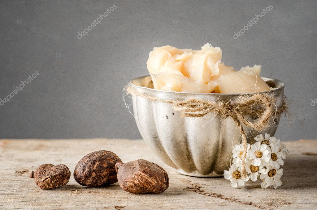 Shea Butter and nuts Stock Photo by ©luisapuccini 49760401