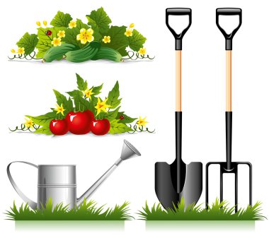 Gardening related items clipart