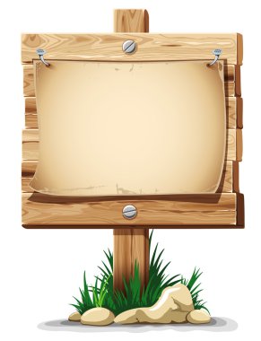 Wooden sign clipart