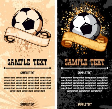 grunge zemin üzerine futbol topu