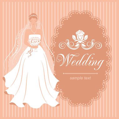 Gelin bir buket ile.