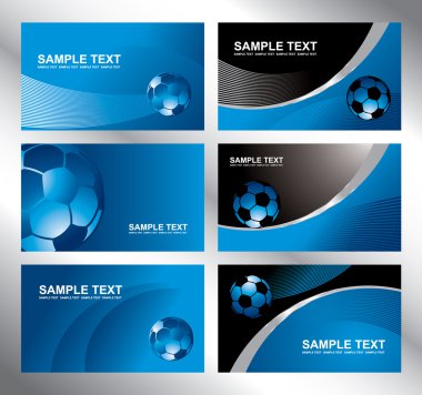 çeşitli futbol kartı modern tarzda