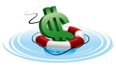 lifebuoy içinde dolar işareti